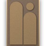 Panneau en feutre acoustique Arch Gate Latte, cadre caisse naturel
