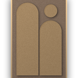 Panneau en feutre acoustique Arch Gate Latte, cadre caisse naturel