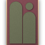 Panneau en feutre acoustique Arch Gate Wine, cadre caisse naturel