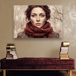 Auburn Frost Stimmungsbild ohne Rahmen im modernen Interieur