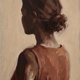 Backlit Poise - portret vrouw van achteren wanddecoratie