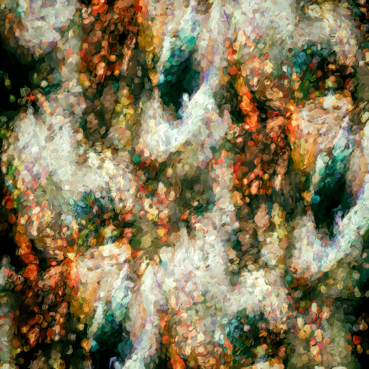 Unbang Walldecoration Wandkraft 74x74 cm Plexiglas Fine Art glans Aluminium profiel