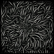 Décoration murale Wandkraft : peinture Wandkraft abstraite en noir et blanc aux formes de feuilles superposées et ondoyantes, à l'allure détaillée et artistique. Pour un intérieur élégant