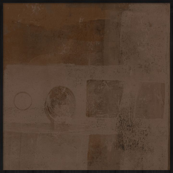 Home is a feeling in brown Walldecoration Wandkraft 20x20 cm Houten Lijst Zwart