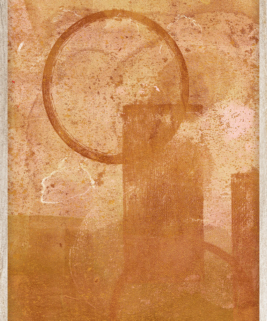 Sunrise in Orange Walldecoration Wandkraft 30x40 cm Houten Lijst Blank A