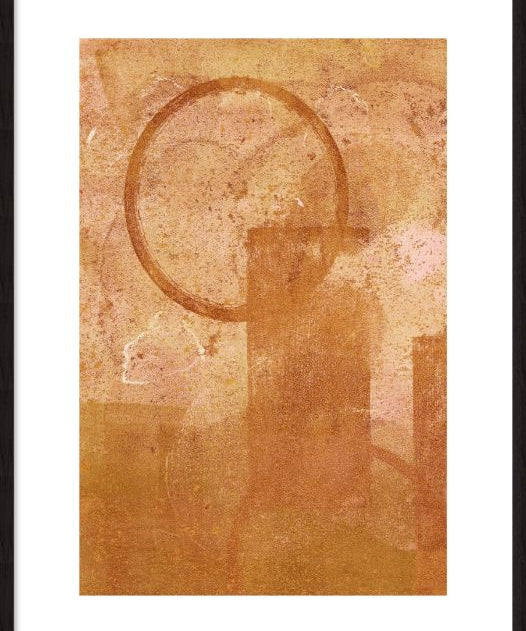 Sunrise in Orange Walldecoration Wandkraft 30x40 cm Houten Lijst Zwart B