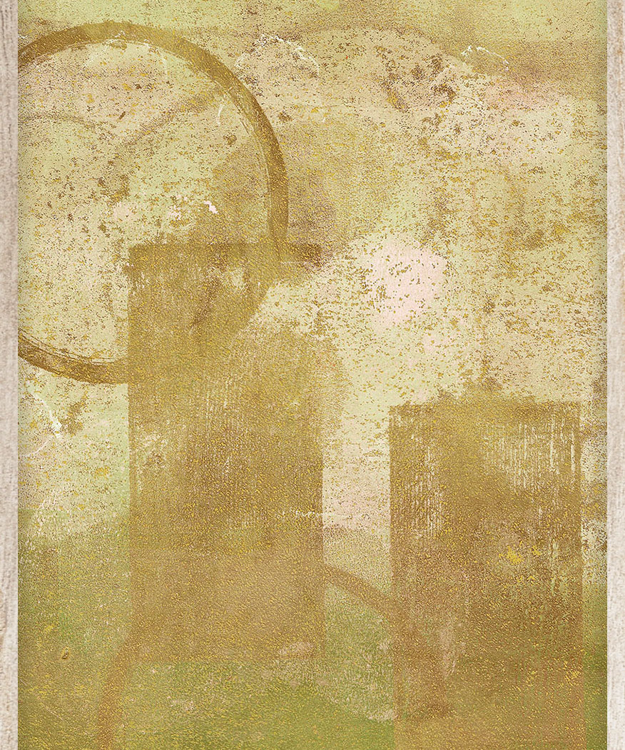 Sunrise in Yellow Walldecoration Wandkraft 30x40 cm Houten Lijst Blank A