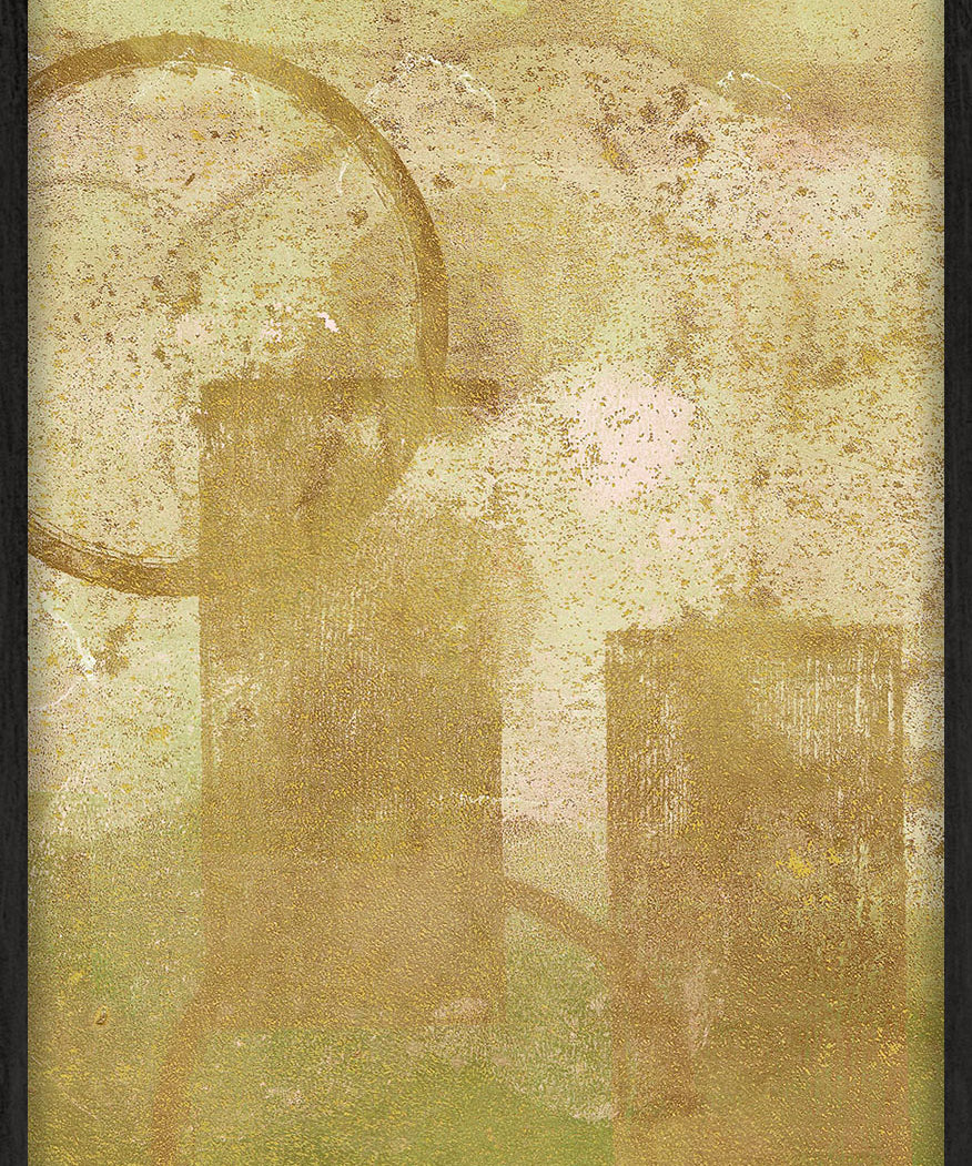 Sunrise in Yellow Walldecoration Wandkraft 30x40 cm Houten Lijst Zwart A