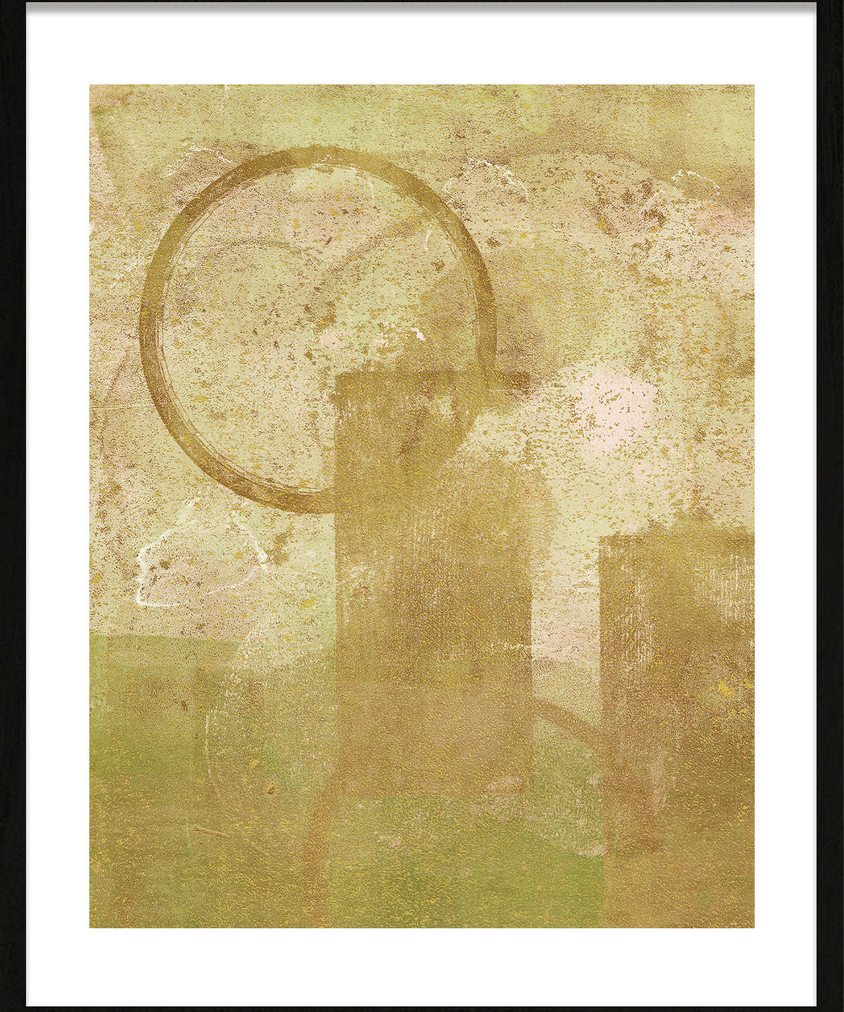 Sunrise in Yellow Walldecoration Wandkraft 40x50 cm Houten Lijst Zwart B