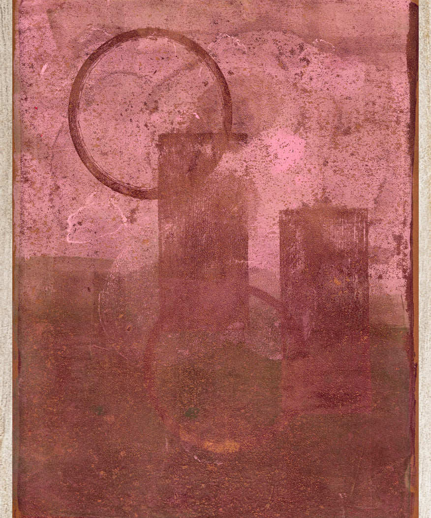 Sunrise in Pink Walldecoration Wandkraft 30x40 cm Houten Lijst Blank A