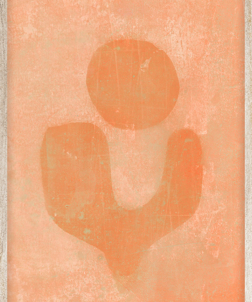 I will catch you in orange Walldecoration Wandkraft 30x40 cm Houten Lijst Blank A