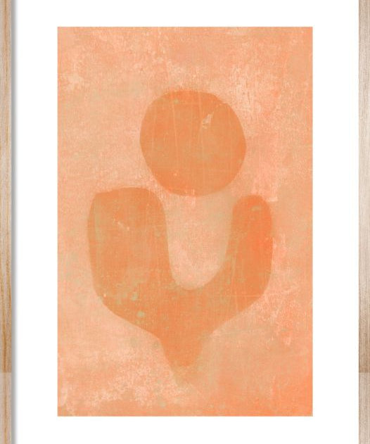 I will catch you in orange Walldecoration Wandkraft 30x40 cm Houten Lijst Blank B