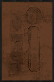 Décoration murale Wandkraft : Décoration murale abstraite mère et enfant en marron, aux formes texturées et à l'allure chaleureuse et moderne. pour un intérieur élégant
