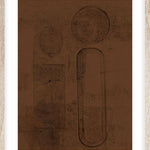 Mother and Child in brown Walldecoration Wandkraft 30x40 cm Houten lijst blank B