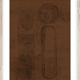 Mother and Child in brown Walldecoration Wandkraft 30x40 cm Houten lijst blank B