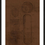 Mother and Child in brown Walldecoration Wandkraft 30x40 cm Houten lijst zwart B
