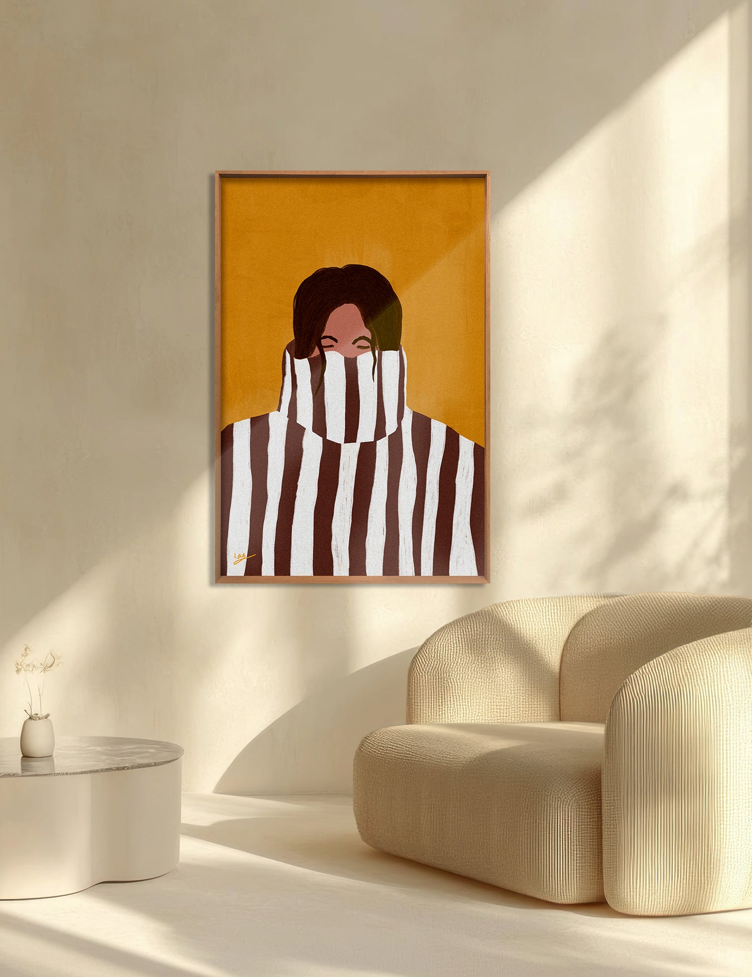 Beneath the pattern Walldecoration Wandkraft 80x120 Floater Frame Nature