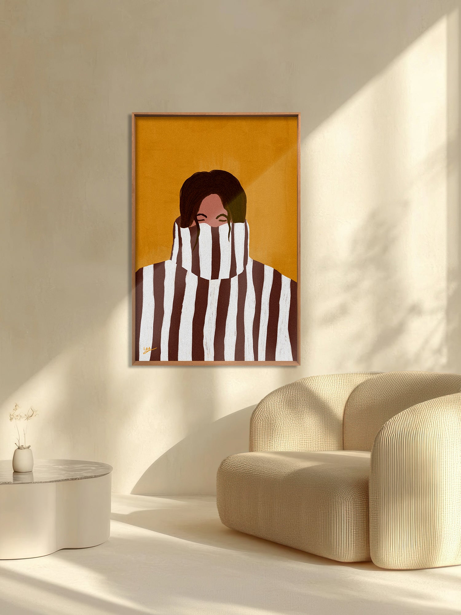 Beneath the pattern Walldecoration Wandkraft 80x120 Floater Frame Nature