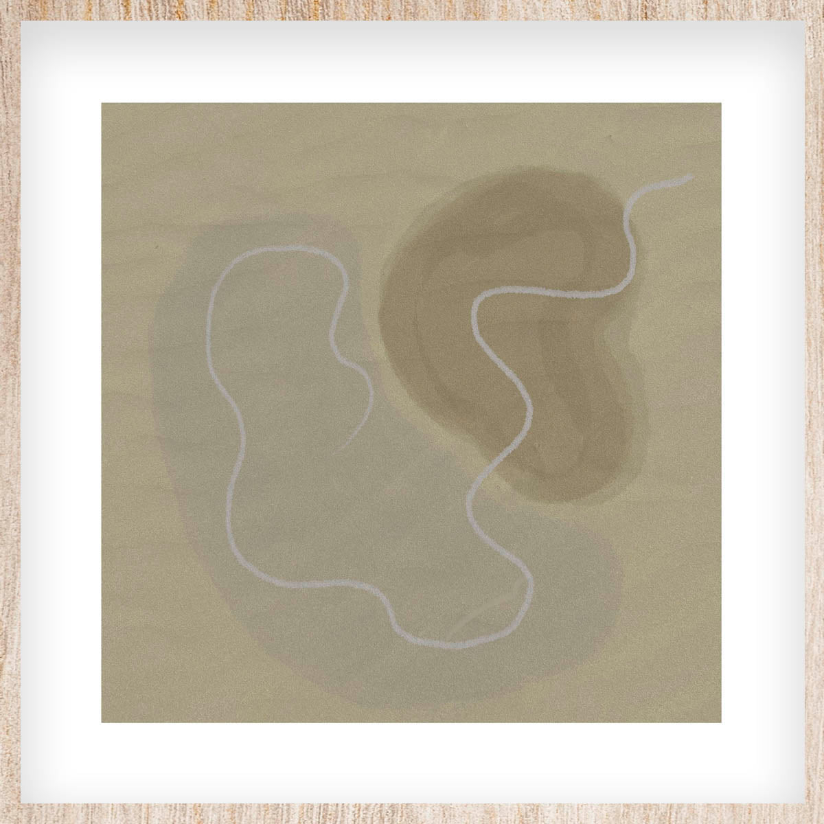 Dream Walldecoration Wandkraft 50x50 cm Houten Lijst Blank