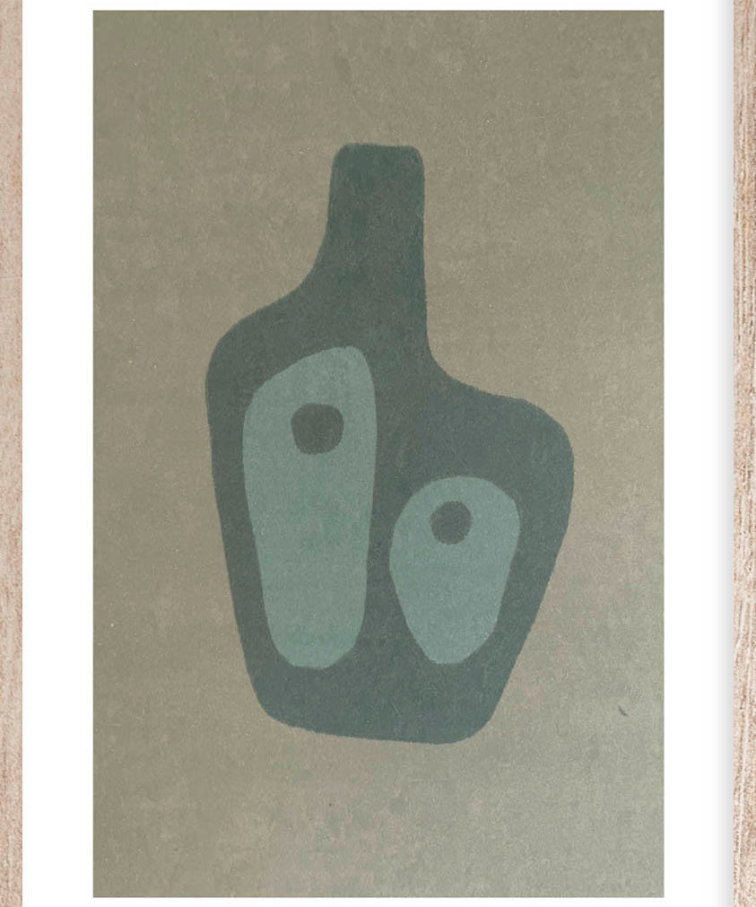 Vase Walldecoration Wandkraft 50x70 cm Houten Lijst Blank