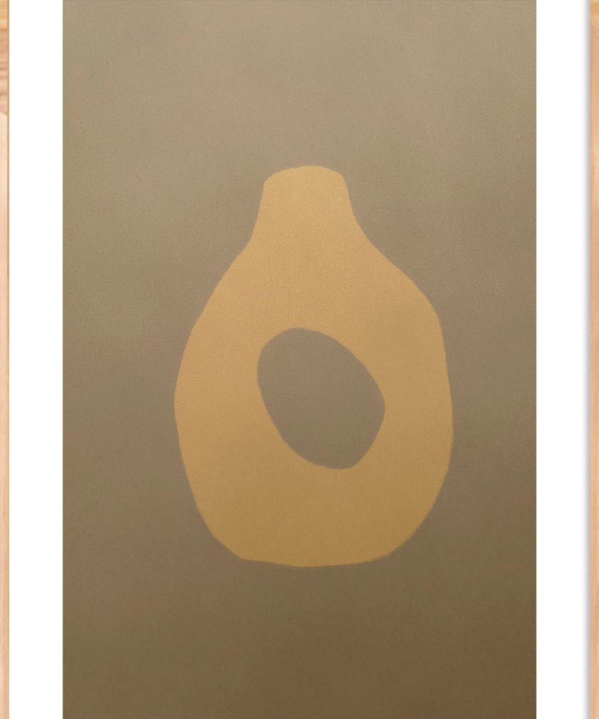 Vessel Walldecoration Wandkraft 50x70 cm Houten Lijst Blank