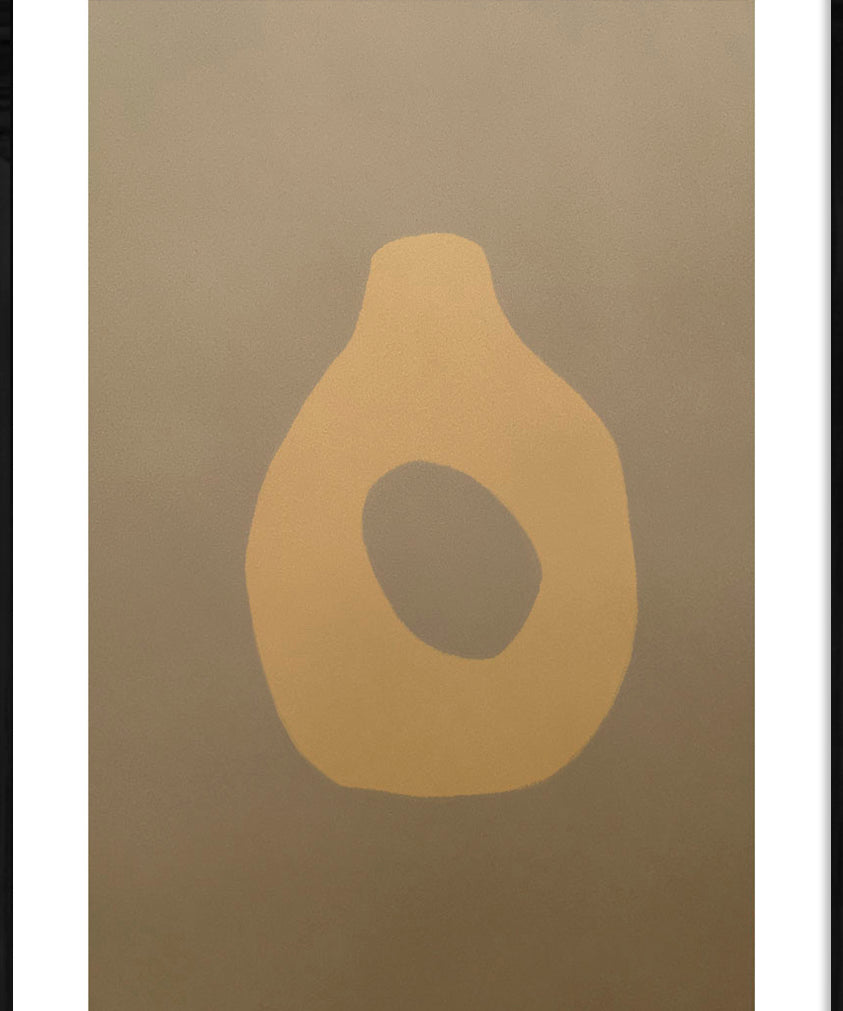 Vessel Walldecoration Wandkraft 50x70 cm Houten Lijst Zwart