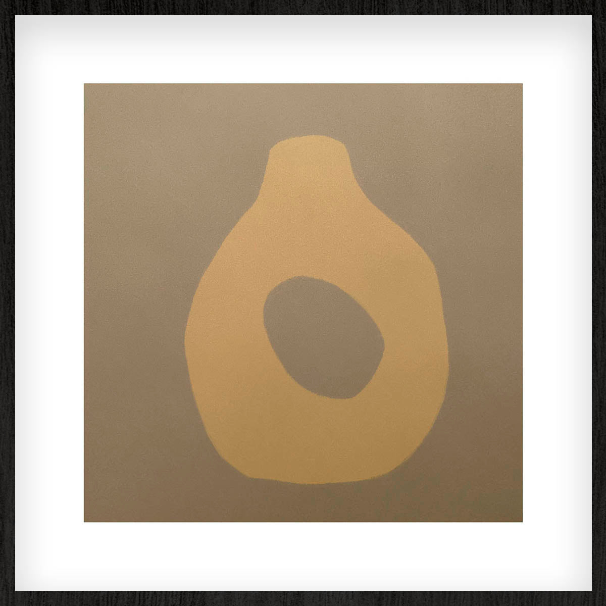 Vessel Walldecoration Wandkraft 74x74 cm Houten Lijst Zwart
