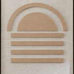 Sunset Walldecoration Wandkraft Baklijst Zwart
