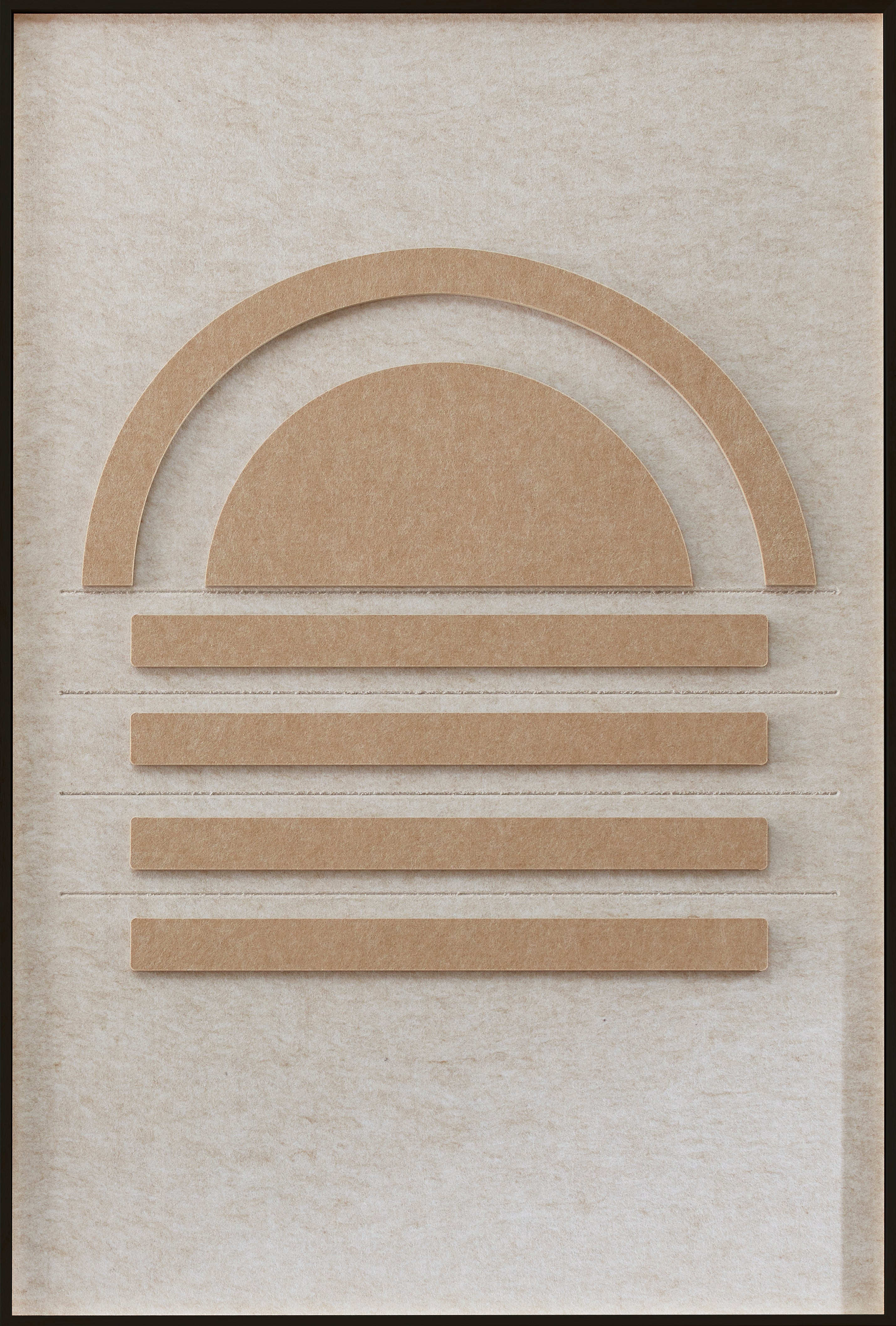 Sunset Walldecoration Wandkraft Baklijst Zwart