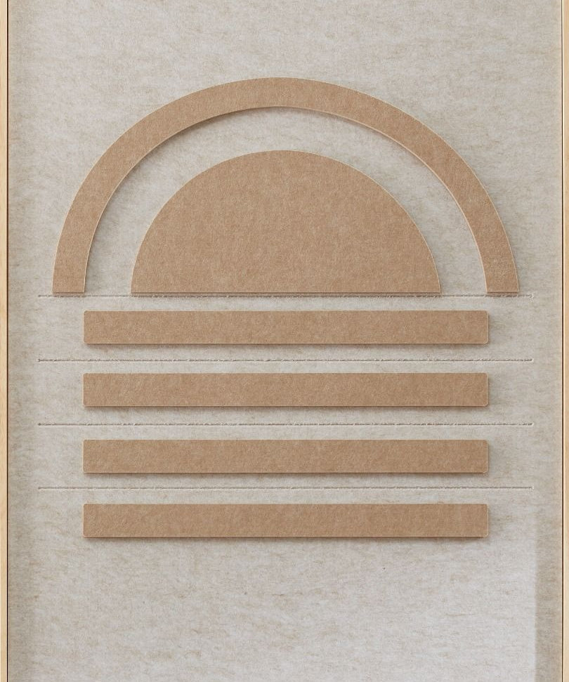 Sunset Walldecoration Wandkraft 80x120 cm Baklijst Blank