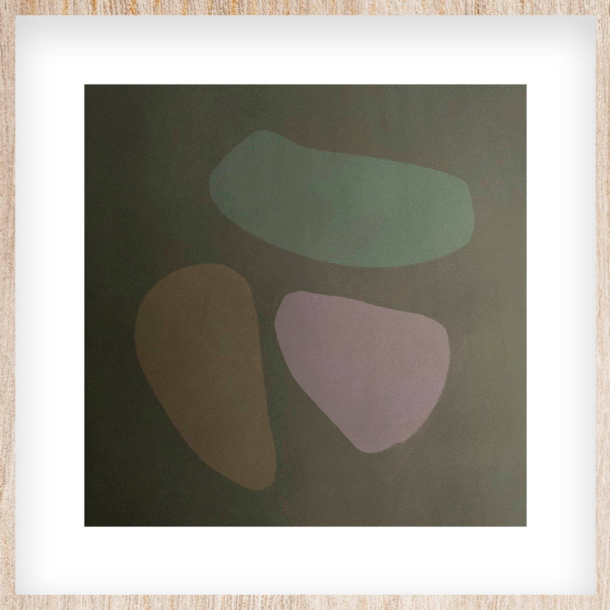 Shapes Walldecoration Wandkraft 74x74 cm Houten Lijst Blank
