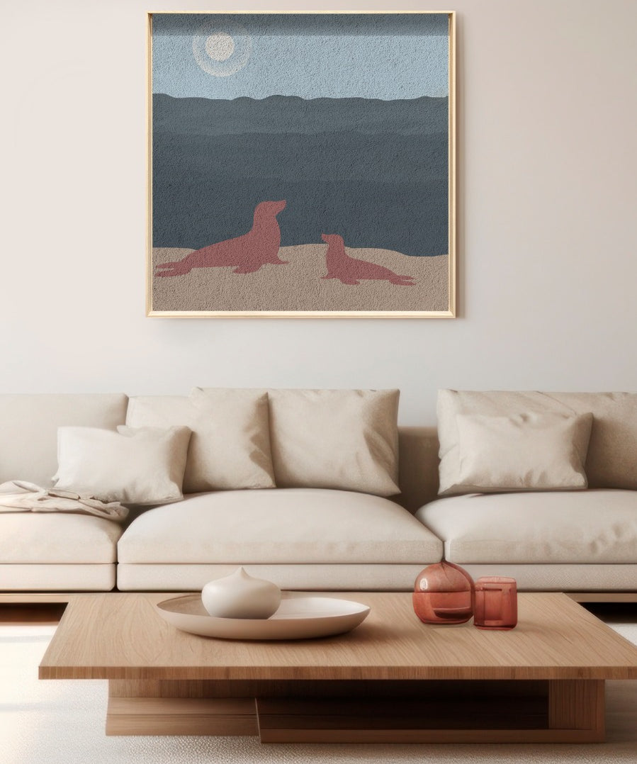 Seals by the Ocean Walldecoration Wandkraft