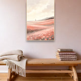 Blossom Field ambiance avec cadre en bois clair dans un intérieur scandinave