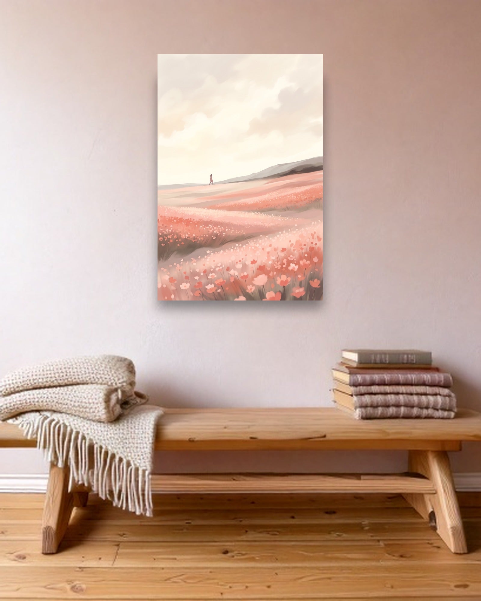 Blossom Field ambiance sans cadre dans un intérieur scandinave