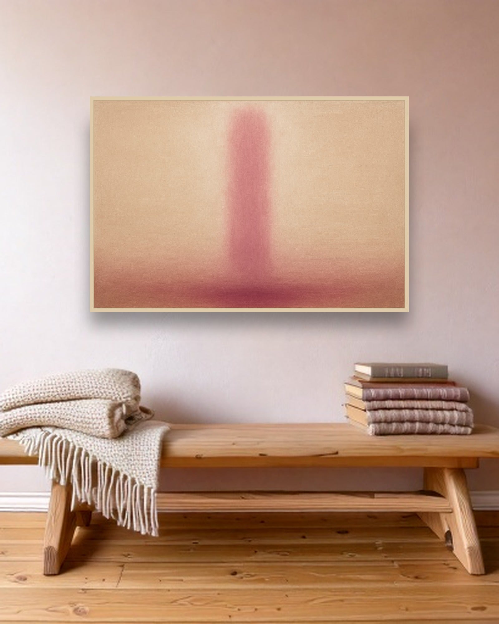Breathing Space sfeerbeeld met blanke houten lijst in Scandinavisch interieur