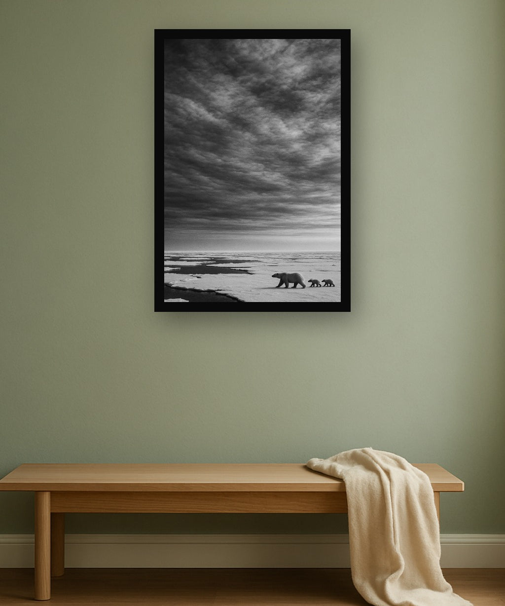 Broken Ice interieur mockup met zwarte lijst
