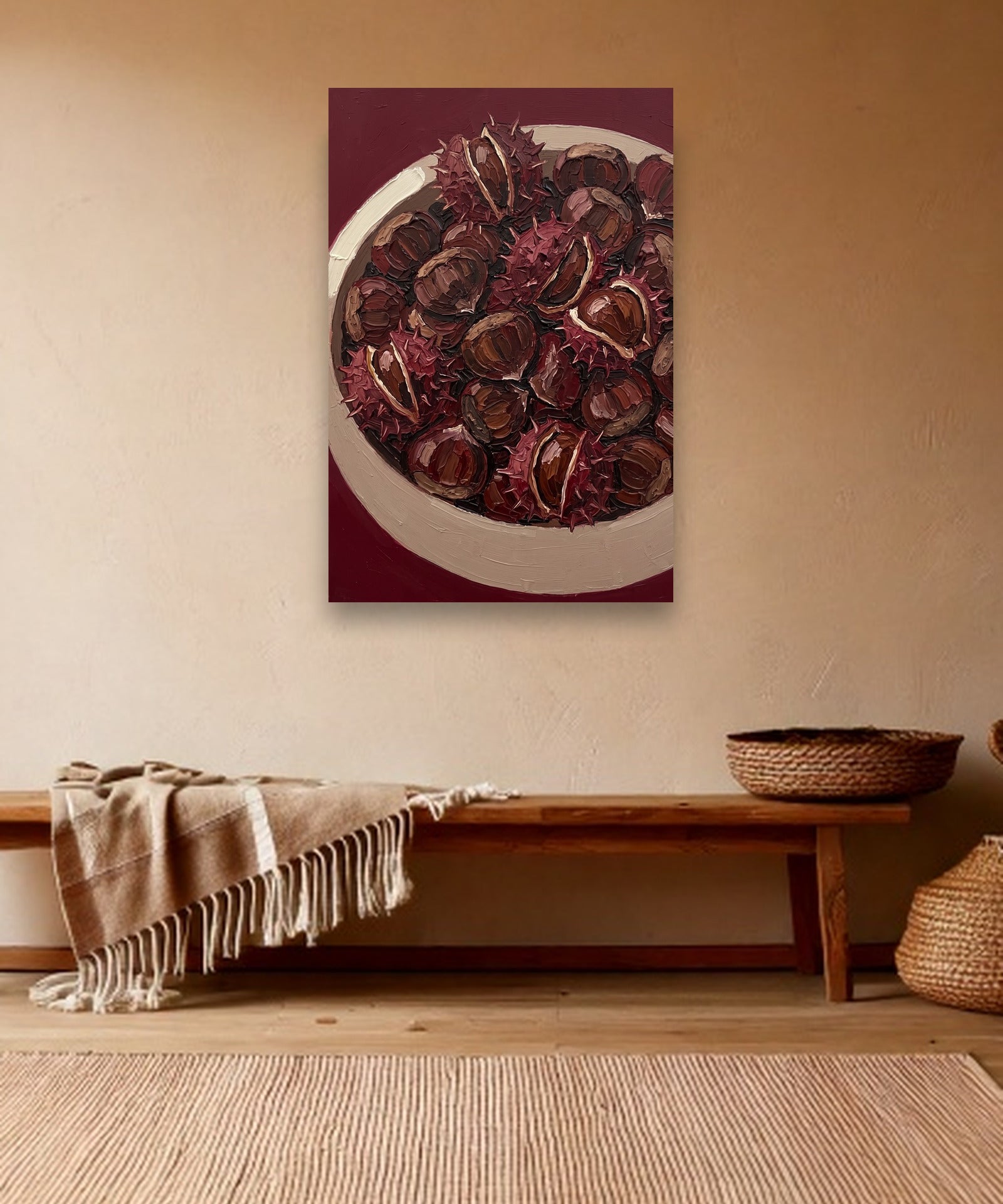 Chestnut Harvest sfeerbeeld zonder lijst in bohemien interieur