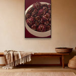 Chestnut Harvest sfeerbeeld met zwarte baklijst in bohemien interieur