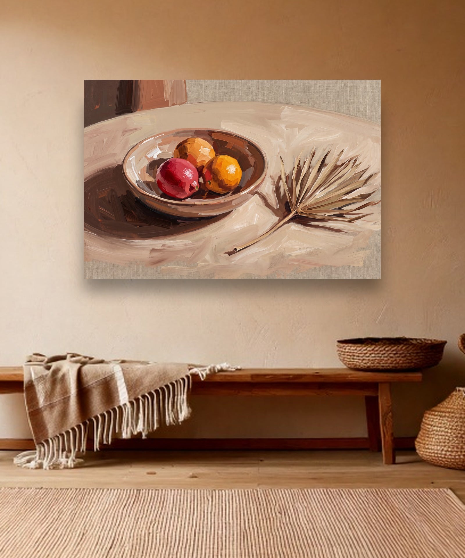 Citrus Table sfeerbeeld zonder lijst in bohemien interieur