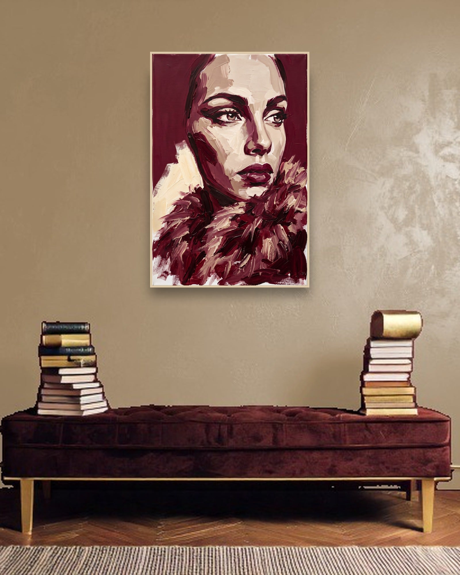 Cold Glance Stimmungsbild mit hellem Holzrahmen im modernen Interieur