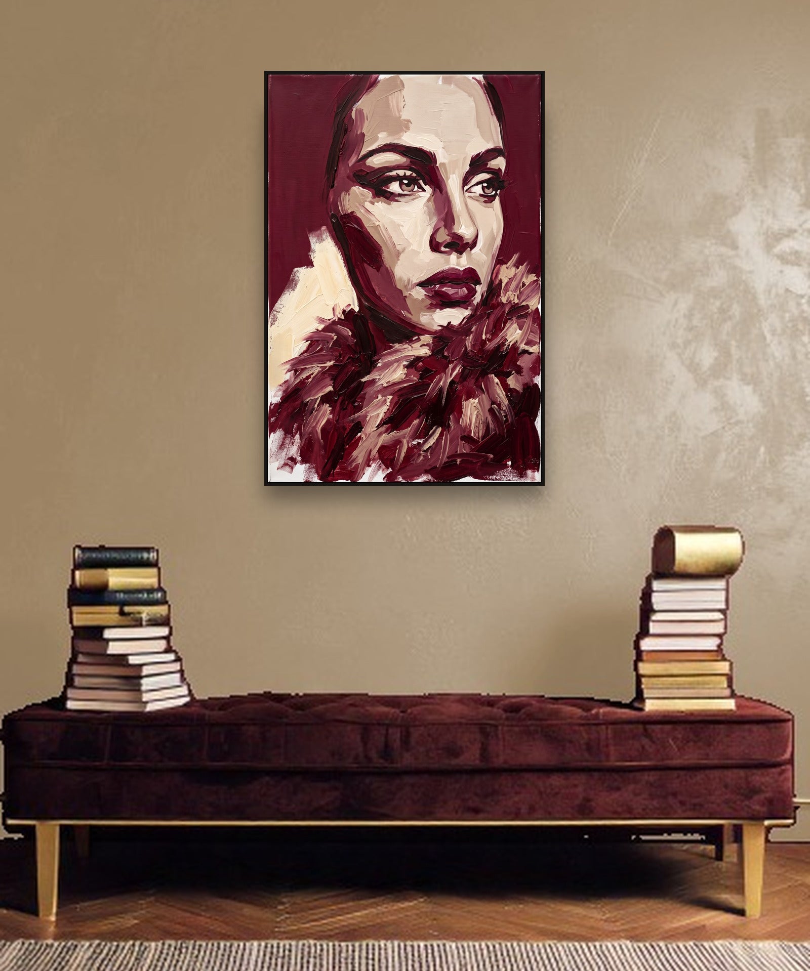 Cold Glance ambiance avec cadre caisse noir dans un intérieur de luxe moderne