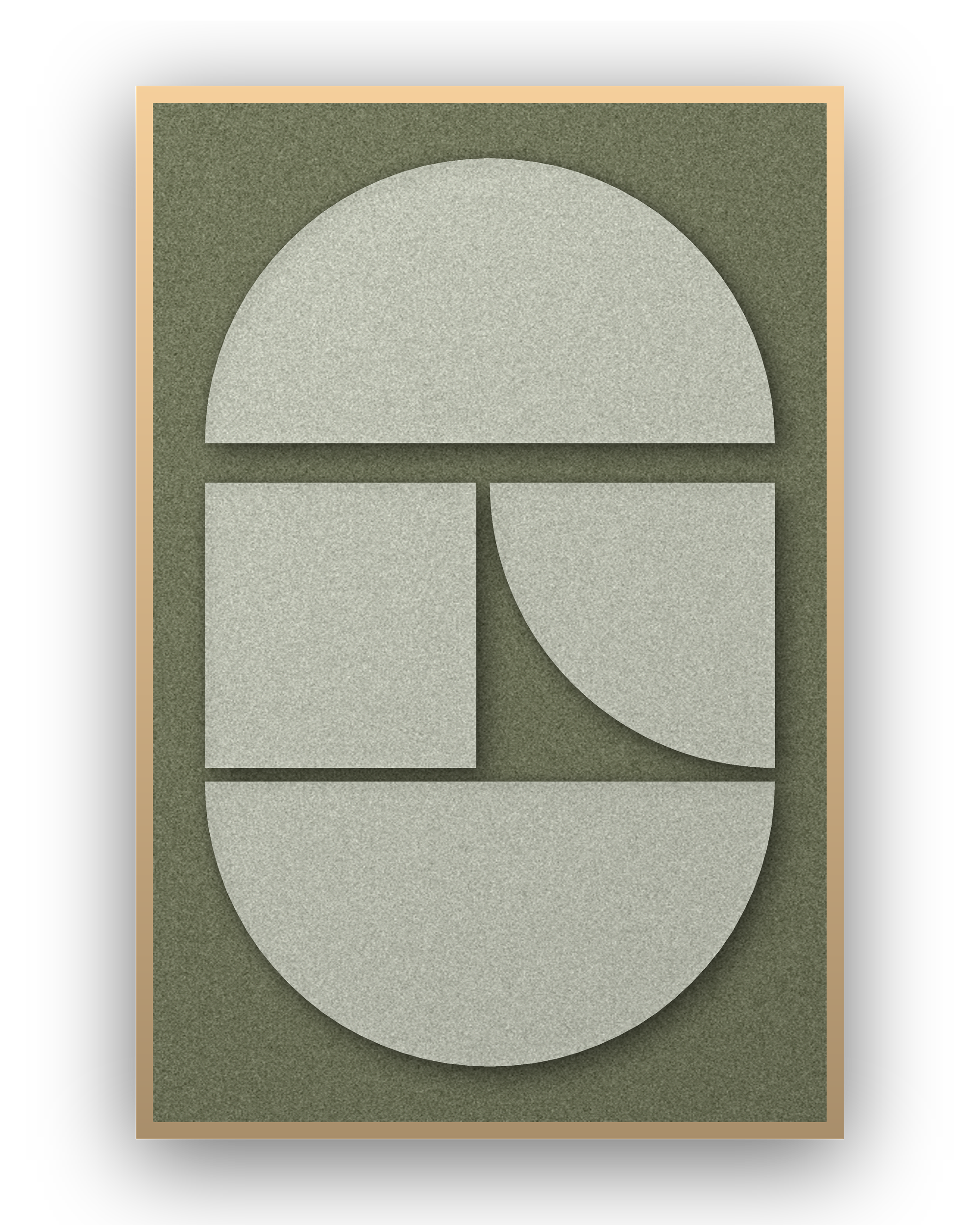 Panneau en feutre acoustique Counter Arch Fern, cadre caisse naturel