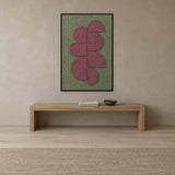 Crescent Column Berry viltpaneel aan de wand in een bohemian interieur