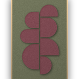 Crescent Column akoestisch vilt paneel Berry met blanke baklijst