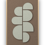 Crescent Column akoestisch vilt paneel Mocha met blanke baklijst