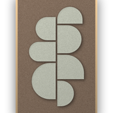 Crescent Column akoestisch vilt paneel Mocha met blanke baklijst