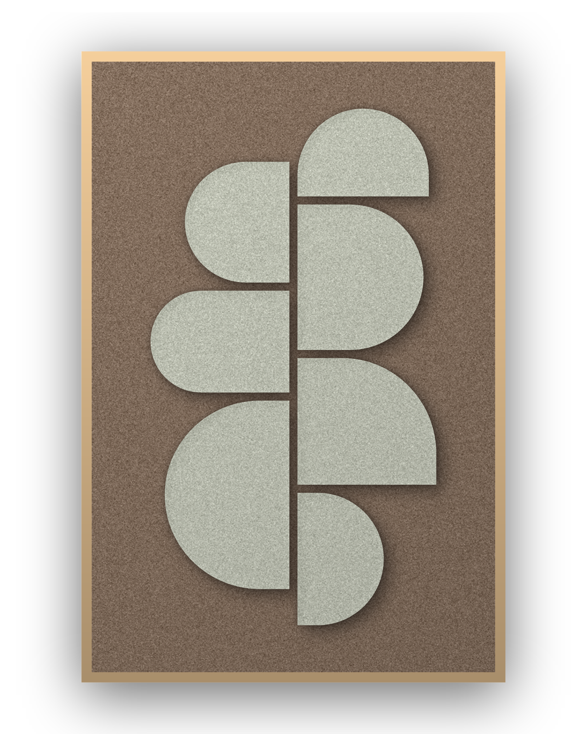 Crescent Column akoestisch vilt paneel Mocha met blanke baklijst