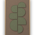 Crescent Column akoestisch vilt paneel Moss met blanke baklijst