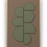 Crescent Column akoestisch vilt paneel Moss met blanke baklijst
