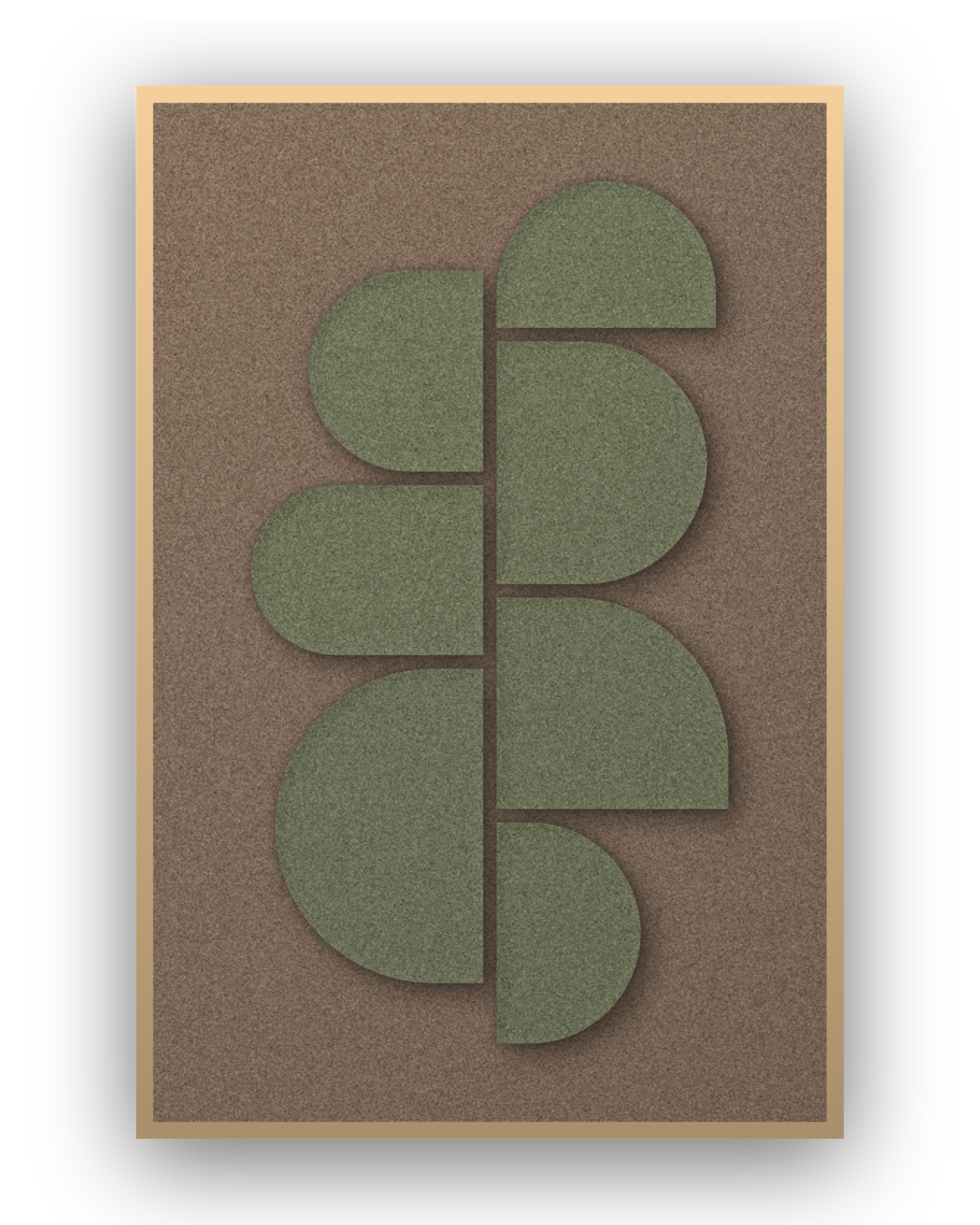 Crescent Column akoestisch vilt paneel Moss met blanke baklijst